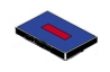 Two Color Blue/Red<br>Replacement Ink Pad 